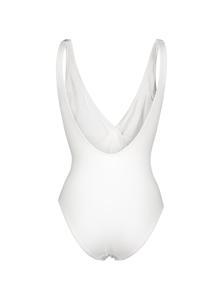 CHRIS Crochet White One Piece Swimsuit