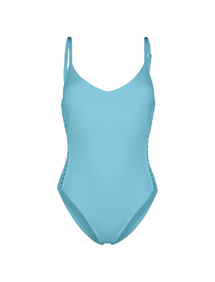 CYPRUS Crochet Blue Sky One Piece Swimsuit