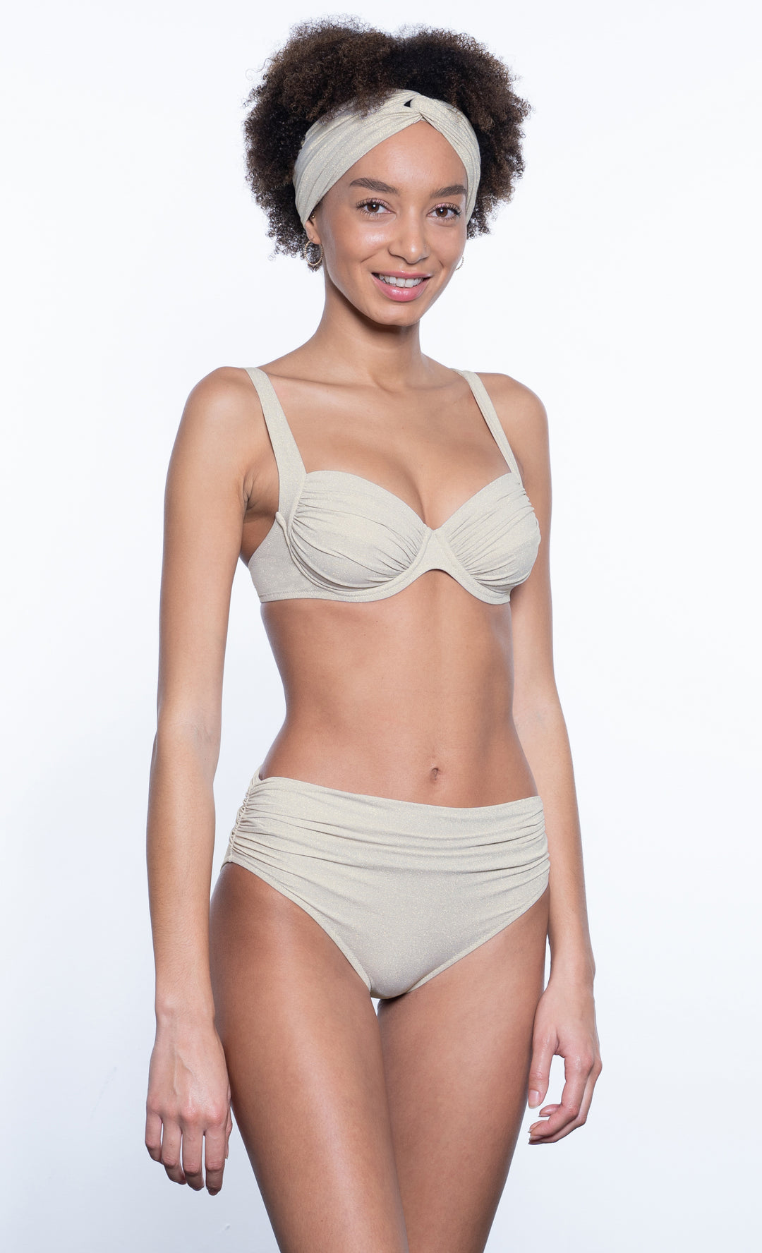 ONORE Gold  Bikini Top